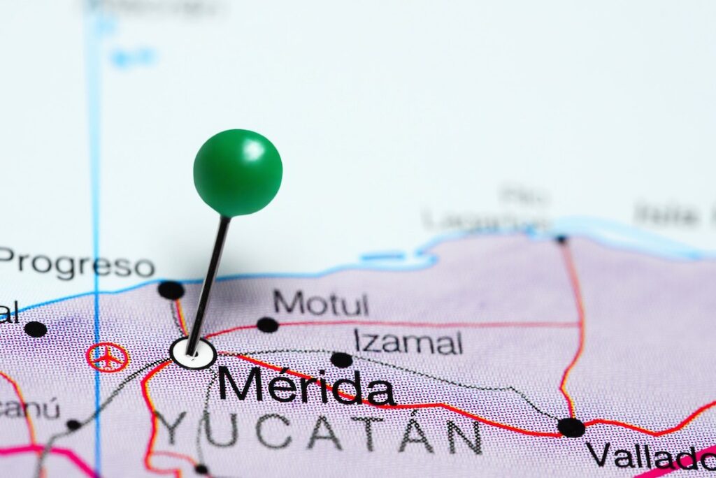 Mapa de Conkal al norte de Mérida